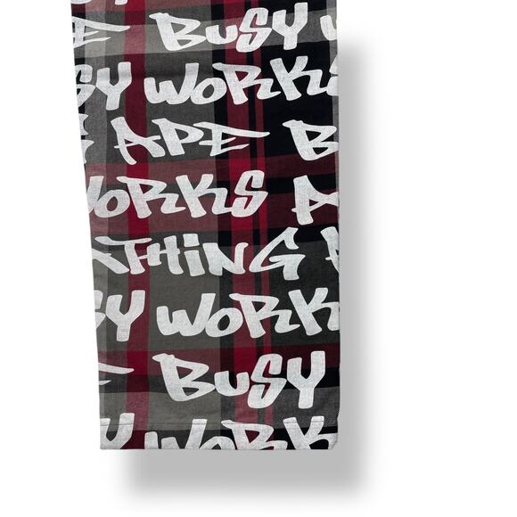 BAPE graffiti check one point relaxed fit pants - Picture 10 of 11